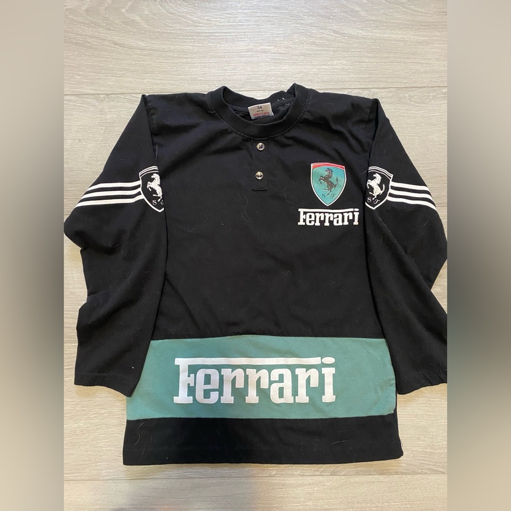 Ferrari Kids Black and Green Shirt